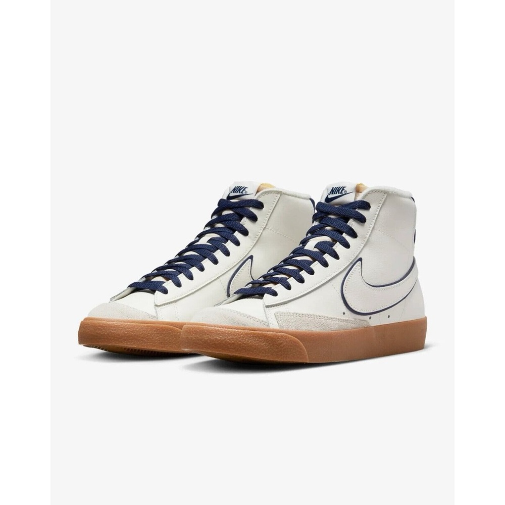 Nike Blazer Mid 77 Men’s High-Top Sneakers in White, Navy & Gum
